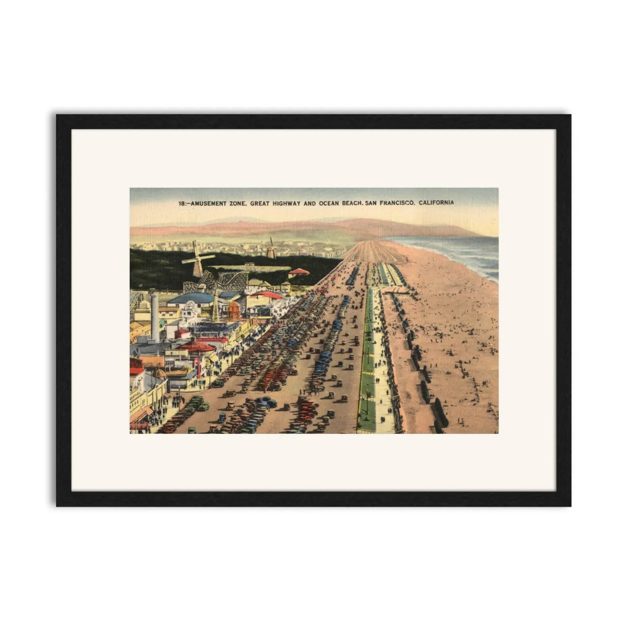 Ocean Beach, Great Highway, and Playland at the Beach, circa 1930s.