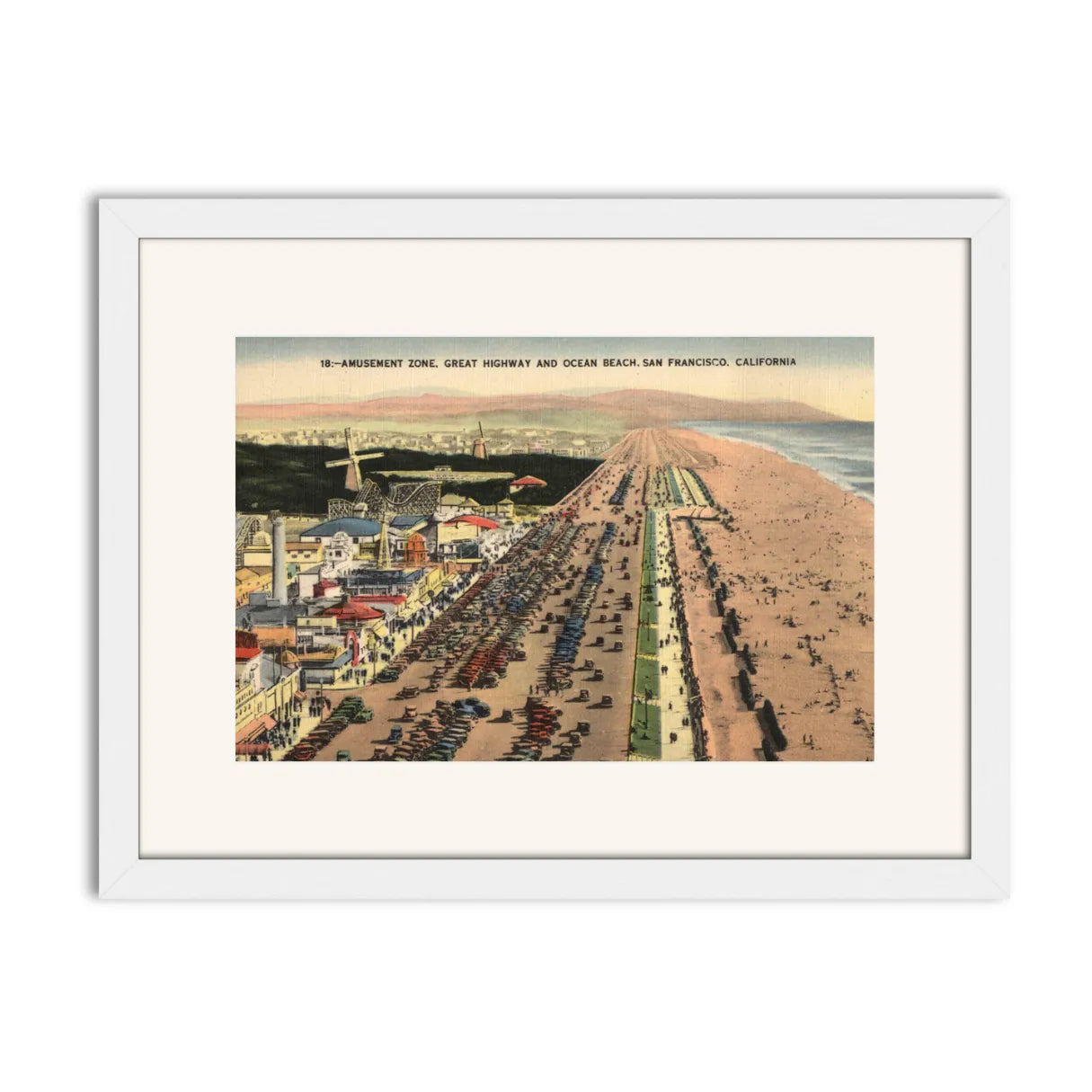Ocean Beach, Great Highway, and Playland at the Beach, circa 1930s.