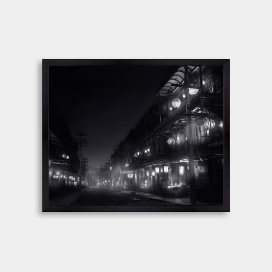 Chinatown street at night lit with lanterns, 1903