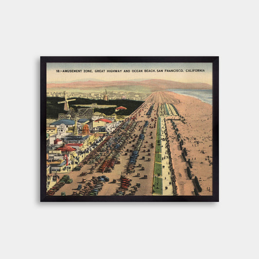 Ocean Beach, Great Highway, and Playland at the Beach, circa 1930s.