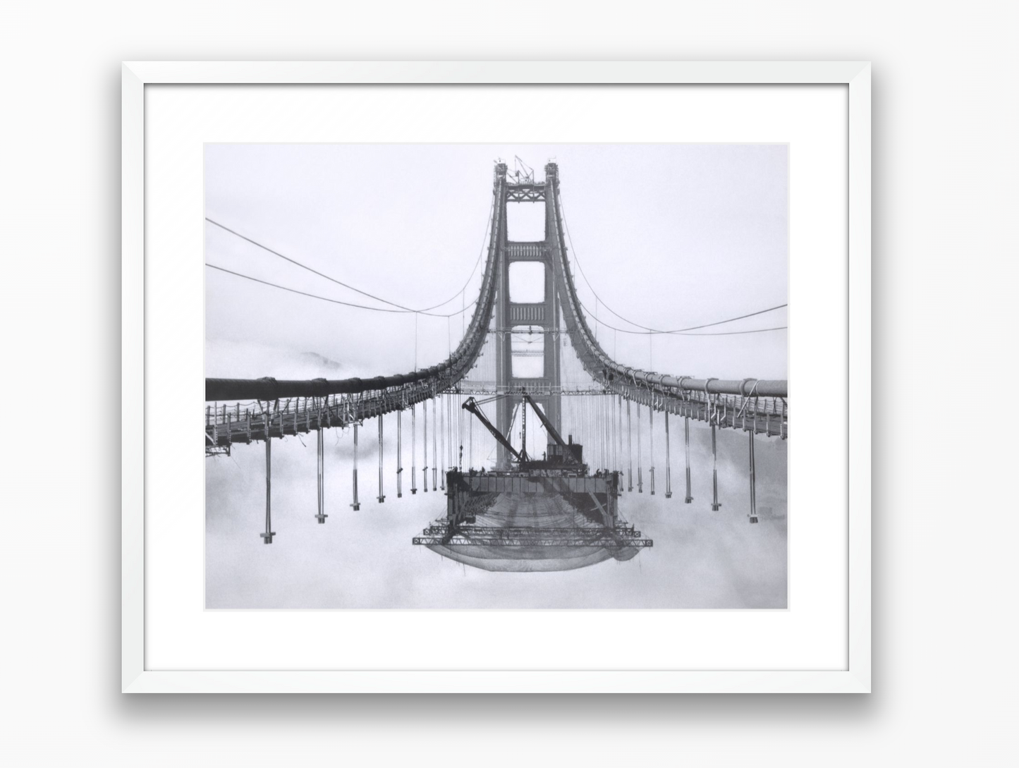 Golden Gate Bridge During Construction, 1936.