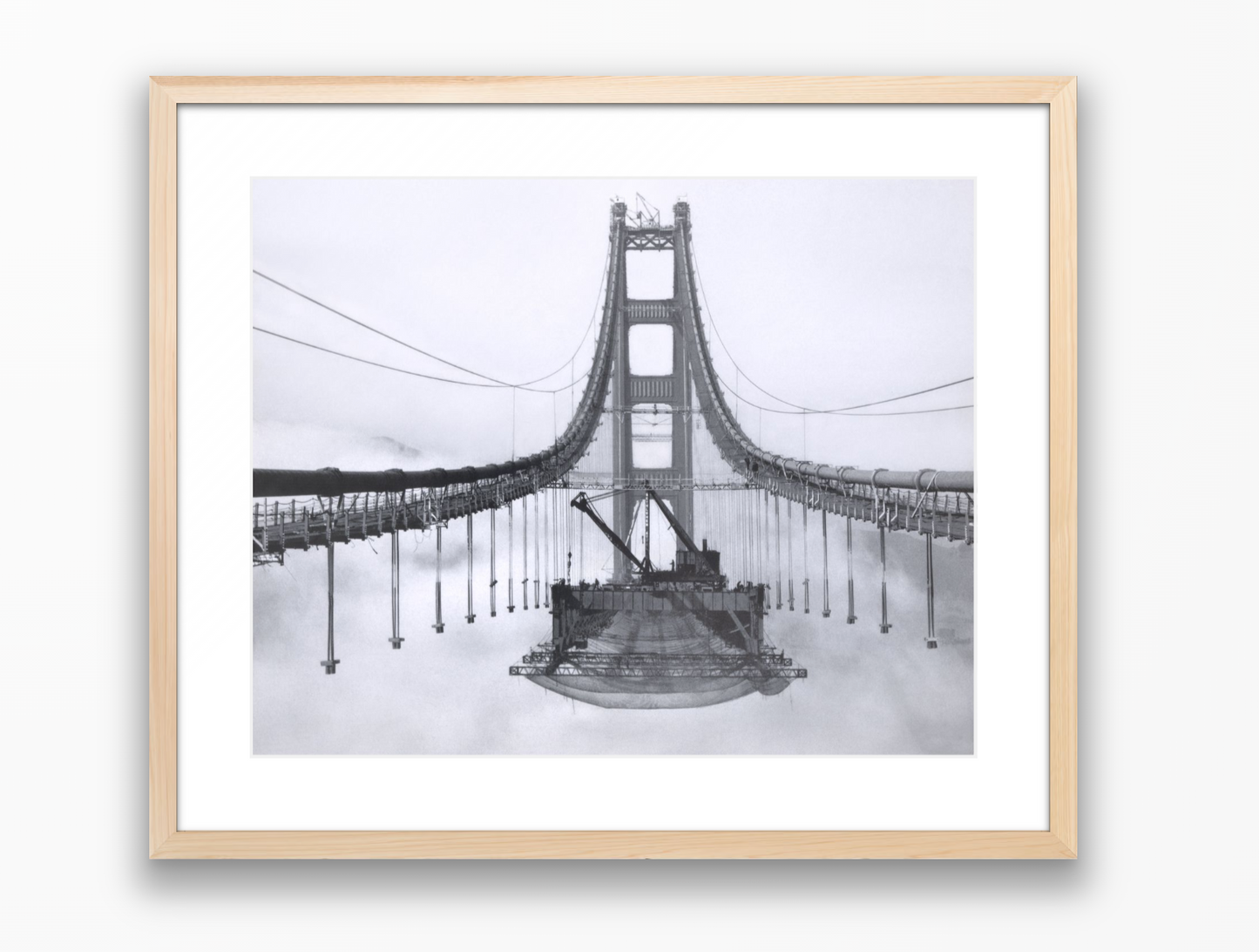 Golden Gate Bridge During Construction, 1936.