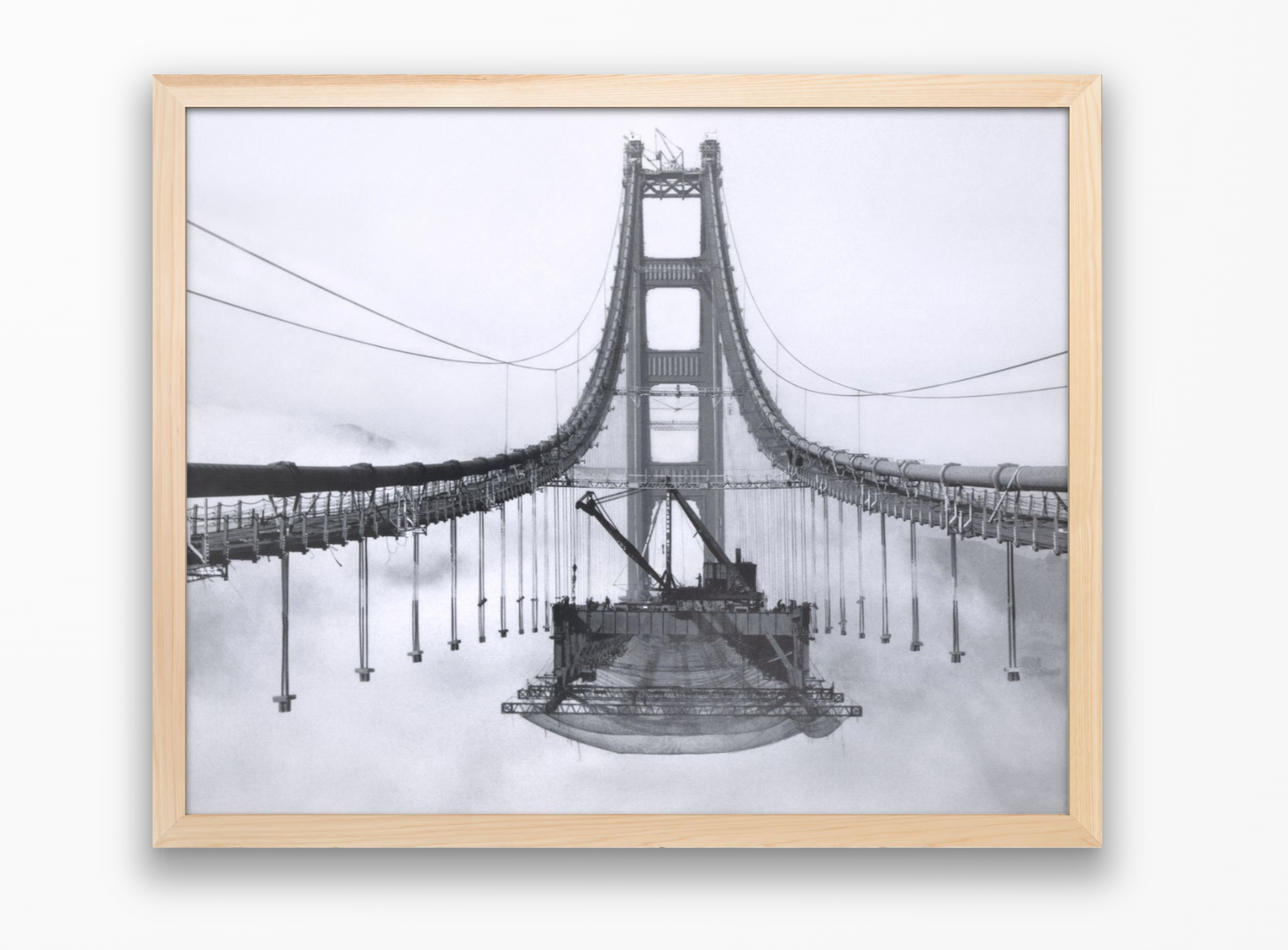 Golden Gate Bridge During Construction, 1936.