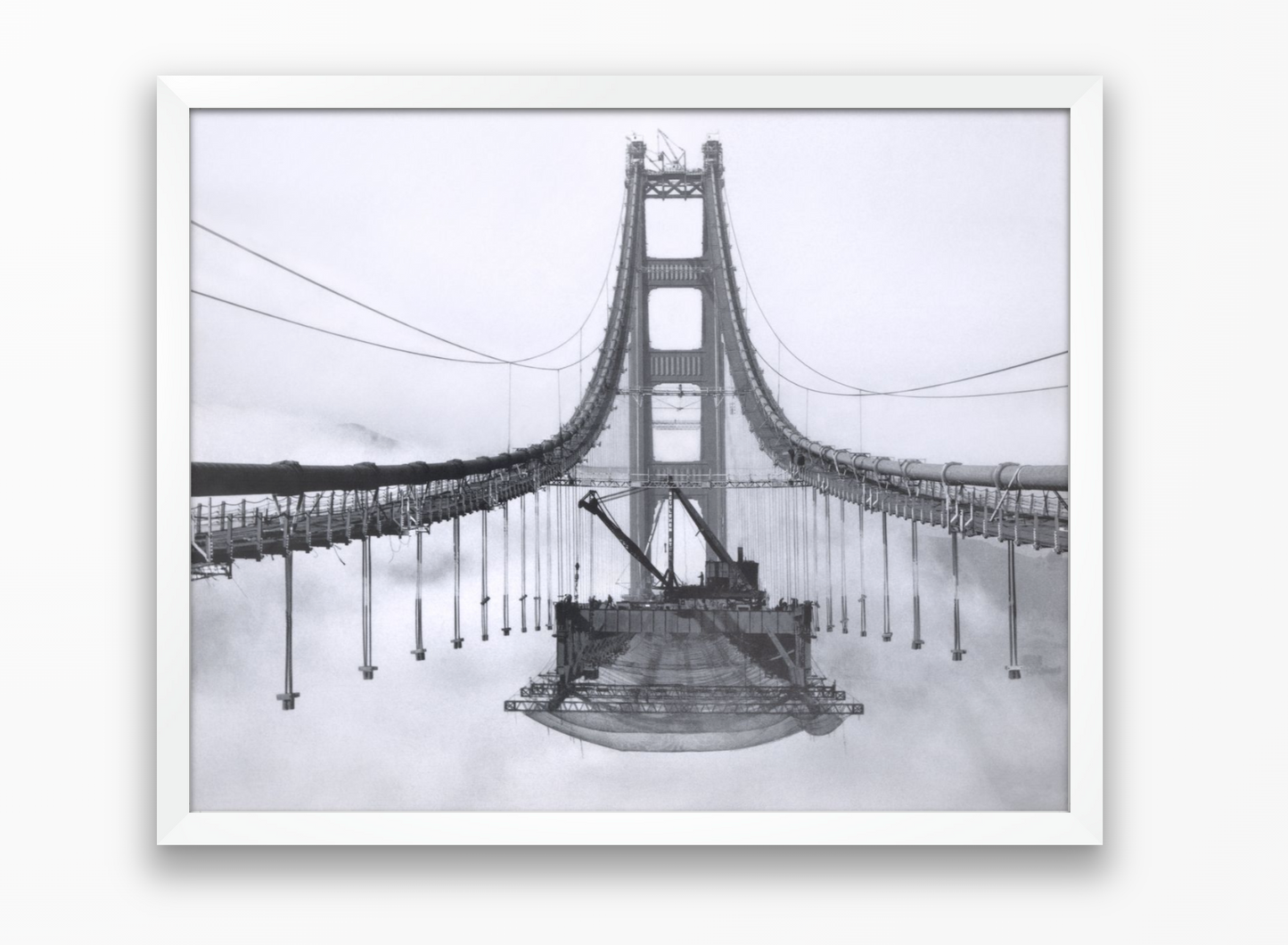 Golden Gate Bridge During Construction, 1936.