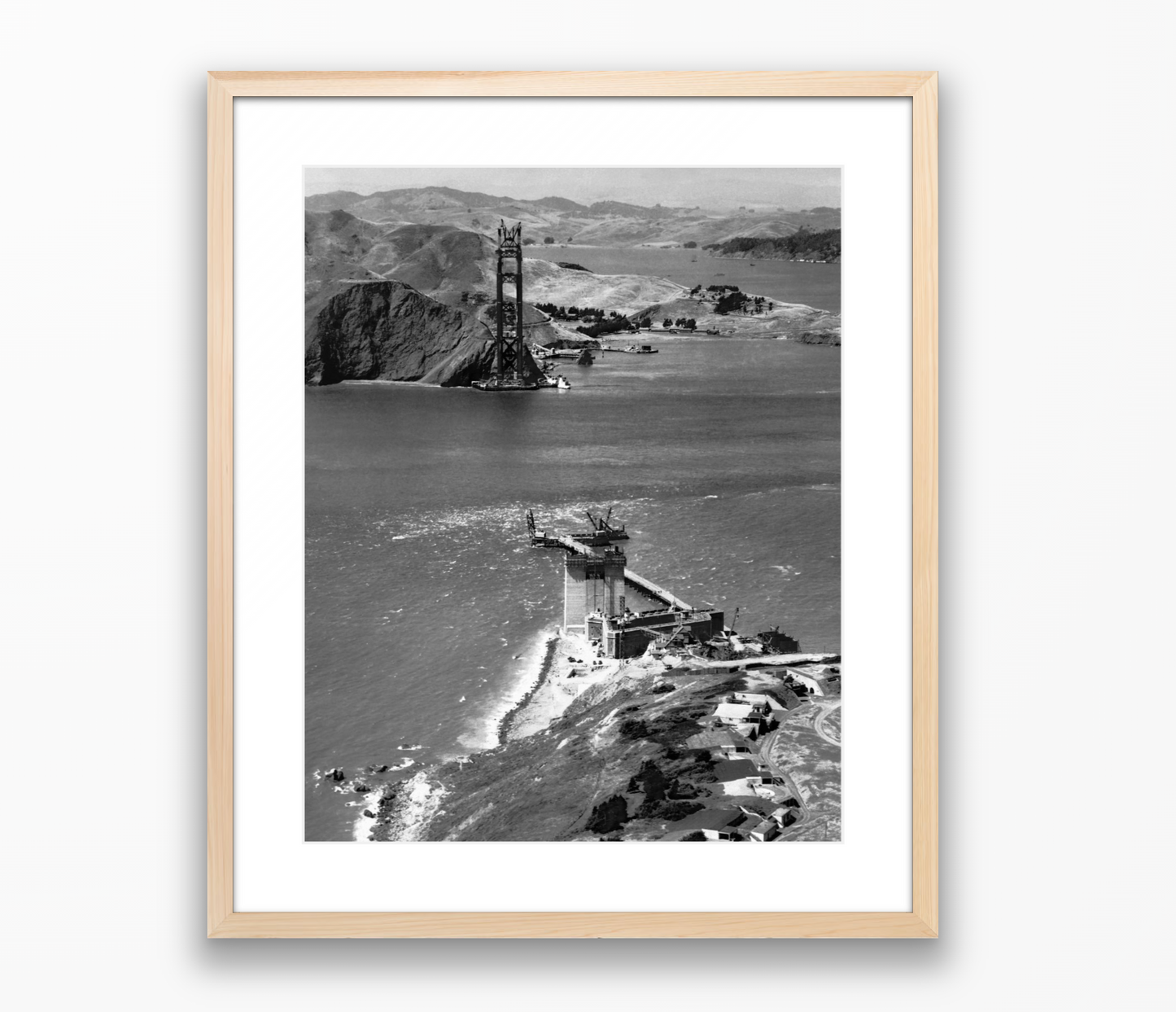 Golden Gate Bridge Under Construction, 1934