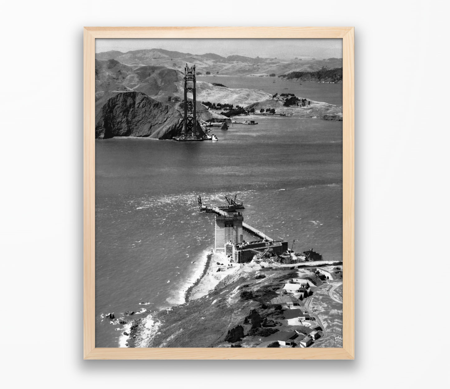 Golden Gate Bridge Under Construction, 1934
