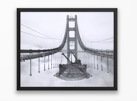 Golden Gate Bridge During Construction, 1936.