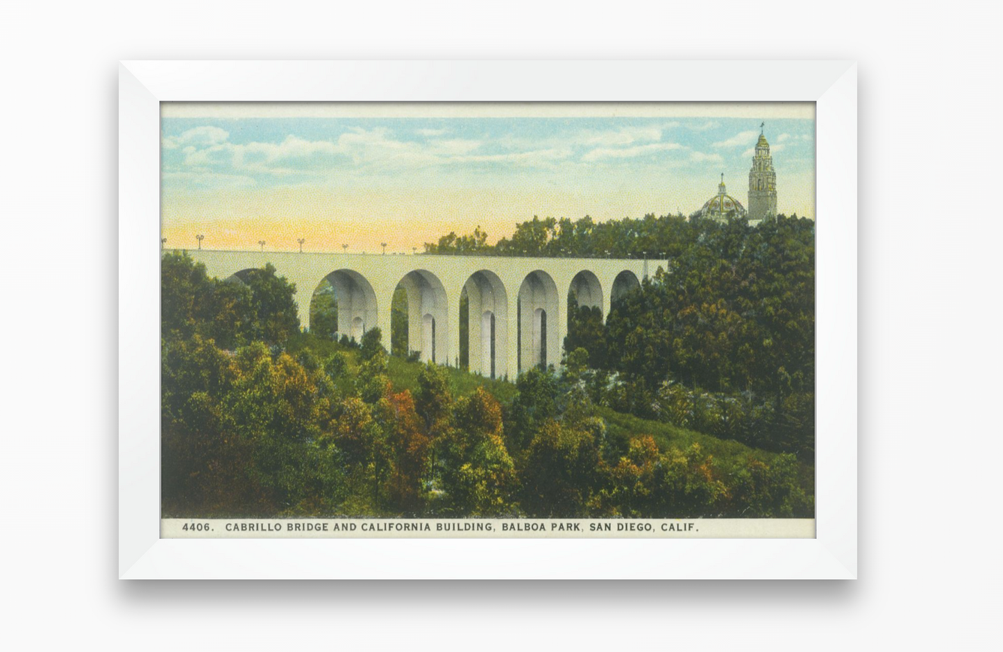 Cabrillo Bridge and California Building, Balboa Park, 1930s
