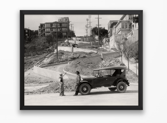 Lombard Street Under Construction, 1922