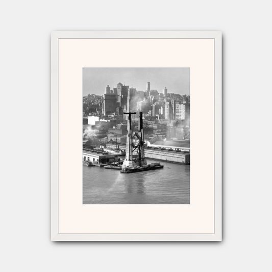 View of the Bay Bridge under construction and San Francisco skyline, 1934