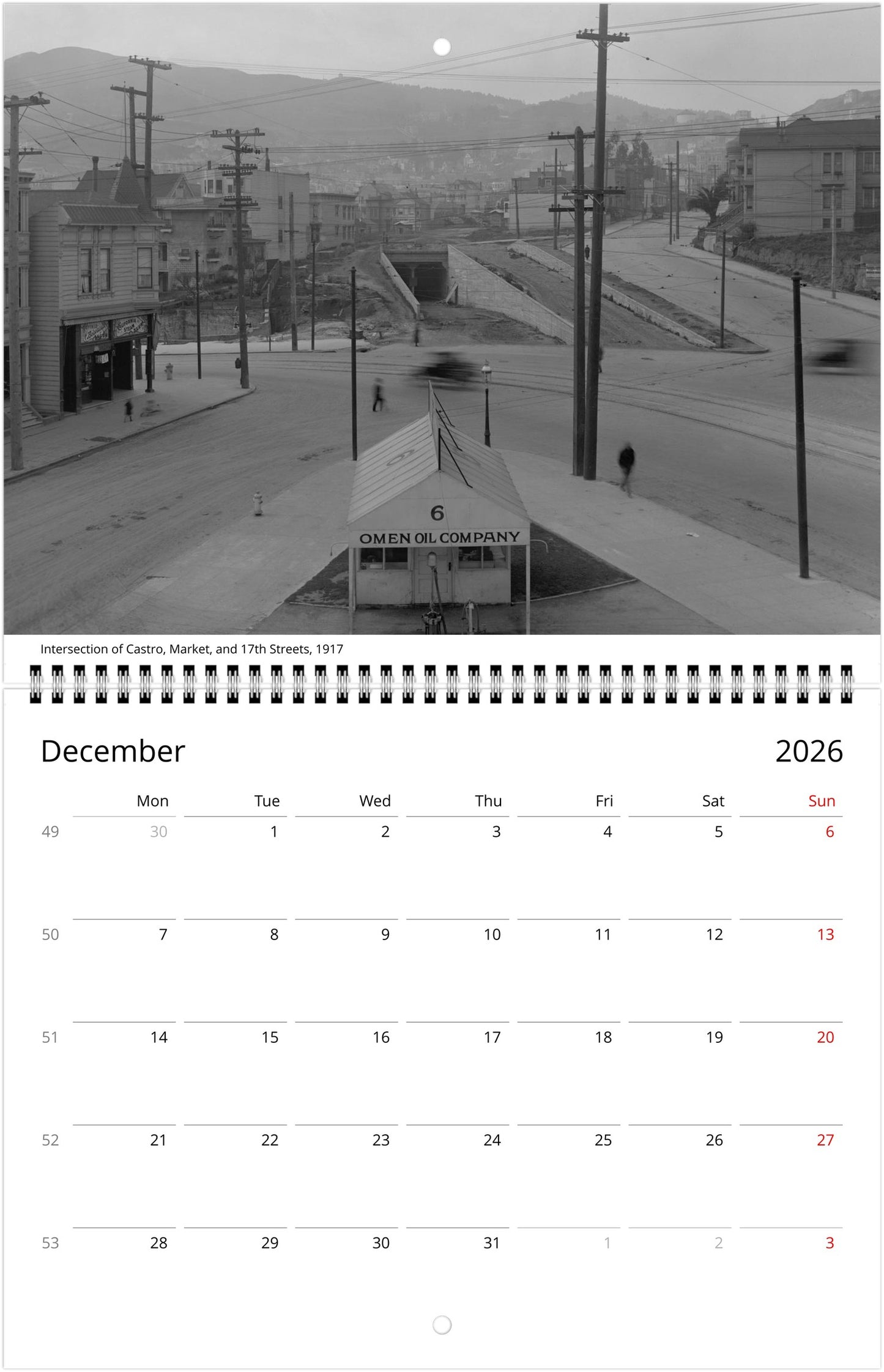 History of San Francisco — 2026 Wall Calendar