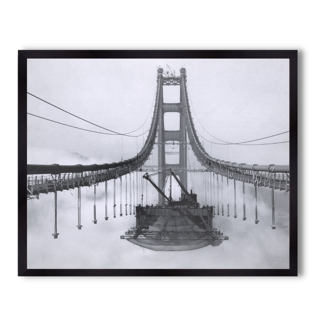 Golden Gate Bridge During Construction, 1936.