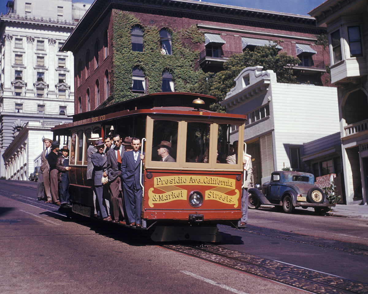 Cable Car on California Street, Nob Hill, 1947