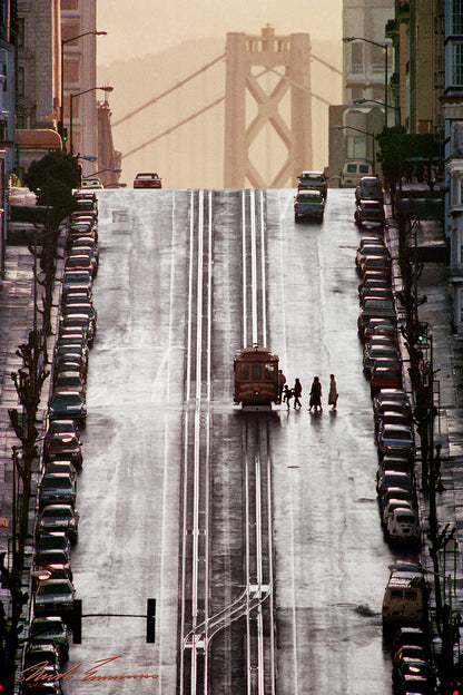 California Street Cable Car at Leavenworth, 1985