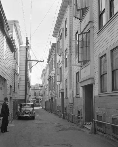 Card Alley, North Beach, February 1936