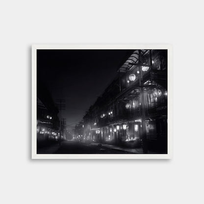 Chinatown street at night lit with lanterns, 1903