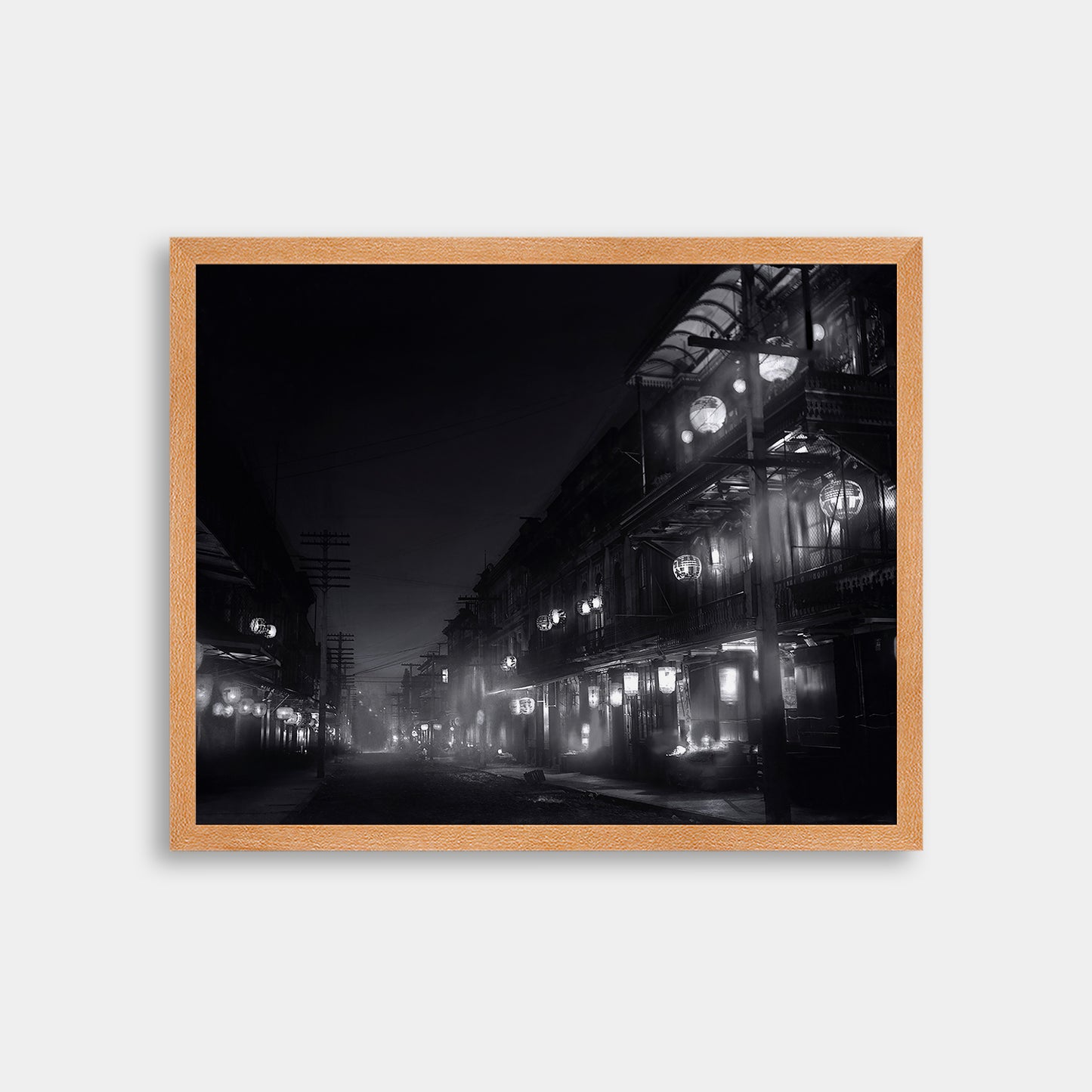 Chinatown street at night lit with lanterns, 1903