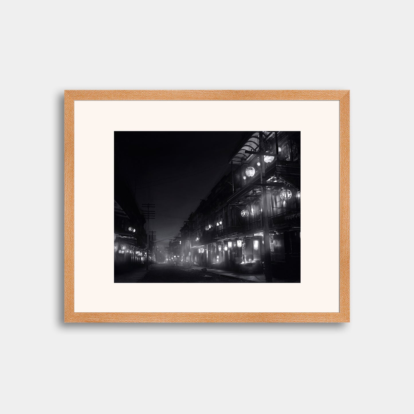 Chinatown street at night lit with lanterns, 1903