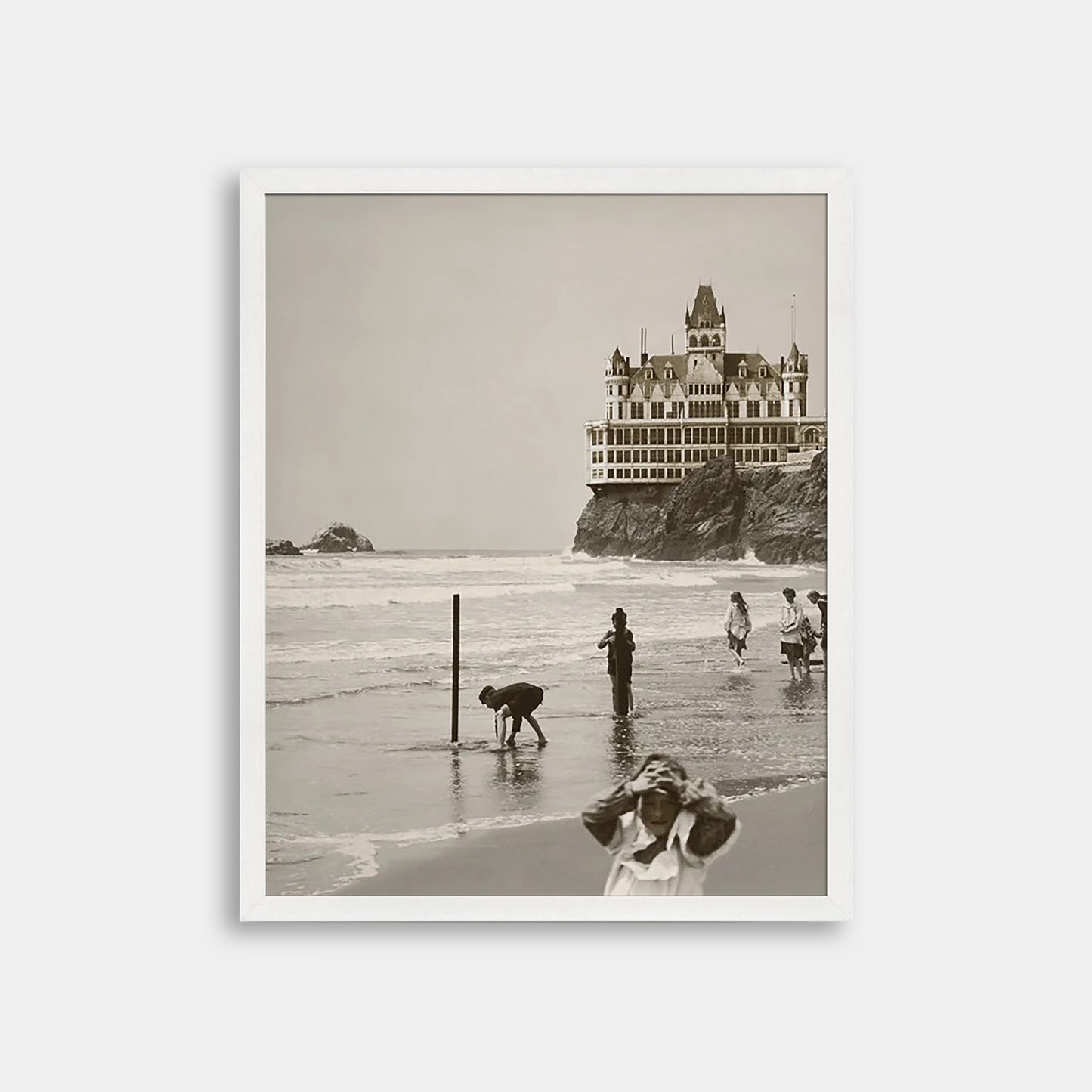 Children Playing at Ocean Beach, 1900s
