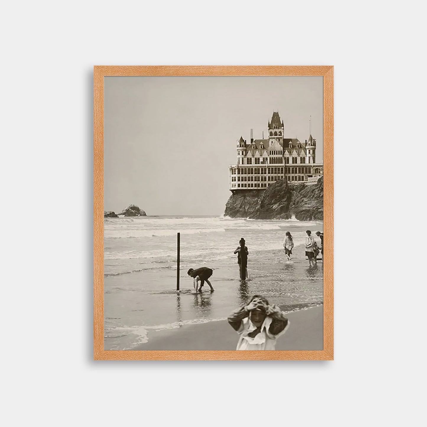 Children Playing at Ocean Beach, 1900s