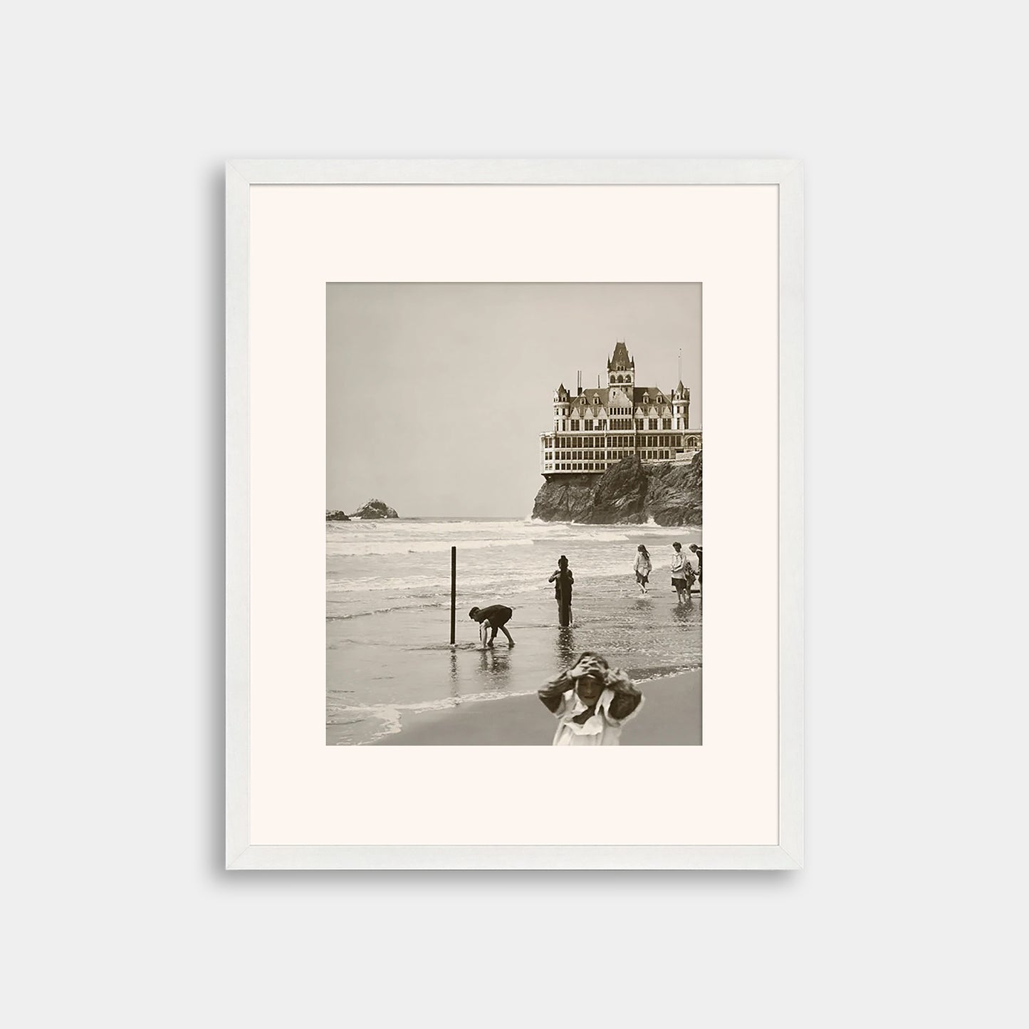 Children Playing at Ocean Beach, 1900s