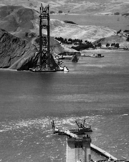 Golden Gate Bridge Under Construction, 1934