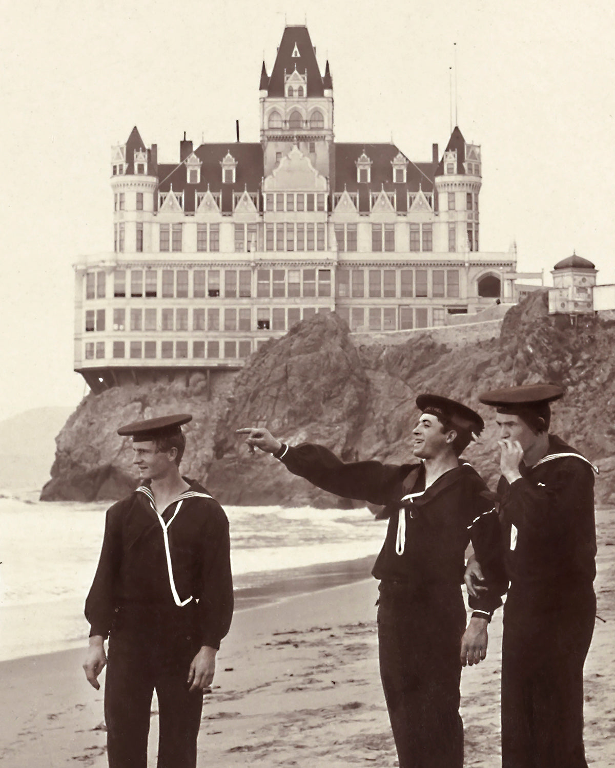 Sailors at the Cliff House, 1901
