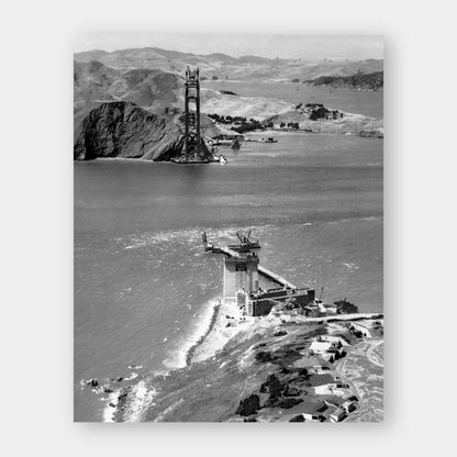 Golden Gate Bridge Under Construction, 1934