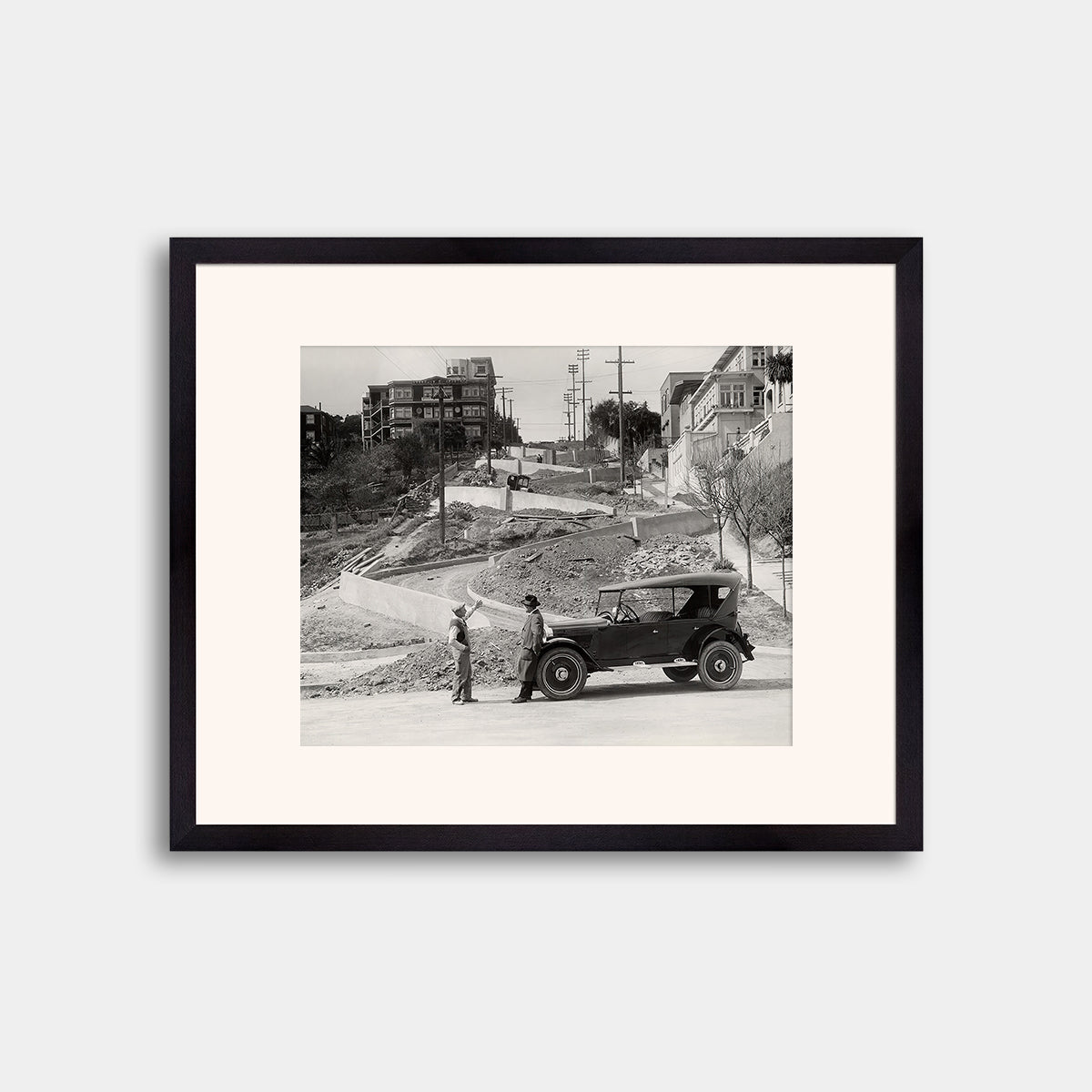 Lombard Street Under Construction, 1922