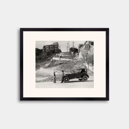 Lombard Street Under Construction, 1922