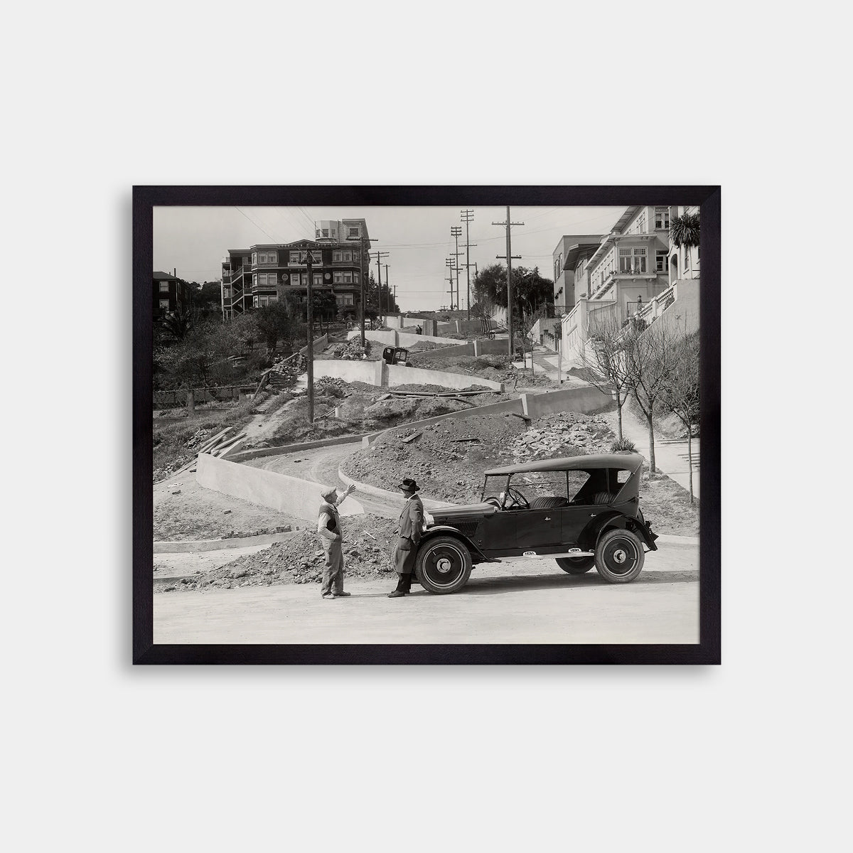 Lombard Street Under Construction, 1922