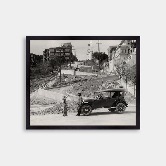 Lombard Street Under Construction, 1922