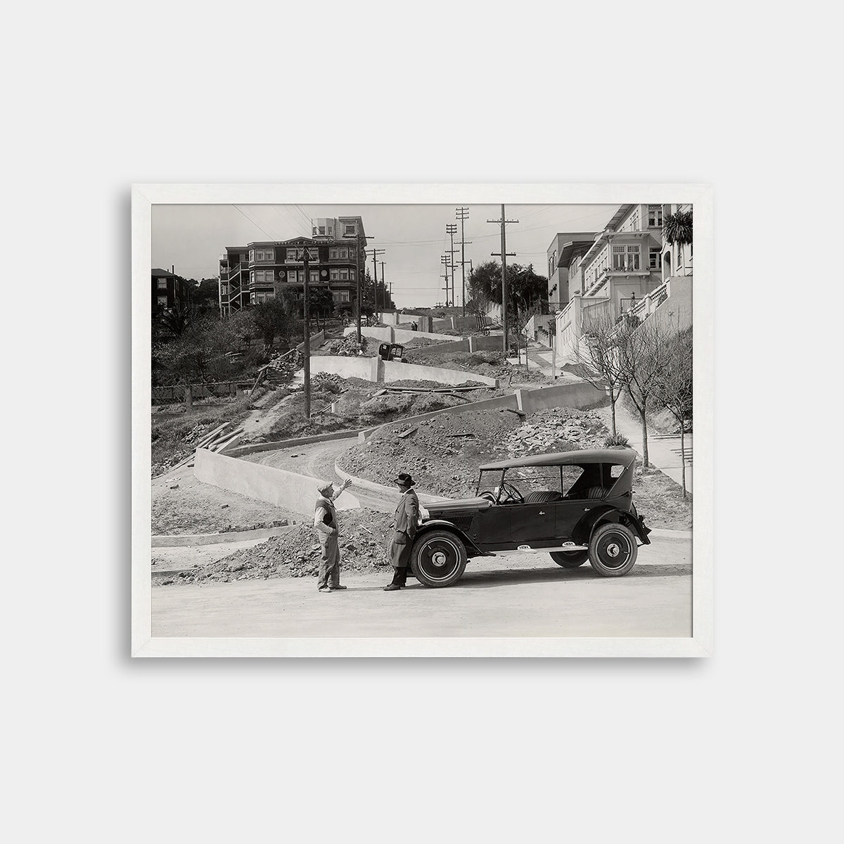 Lombard Street Under Construction, 1922