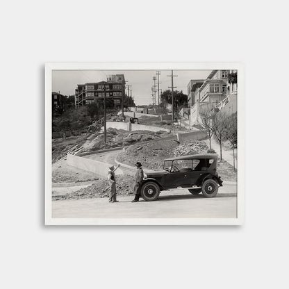 Lombard Street Under Construction, 1922