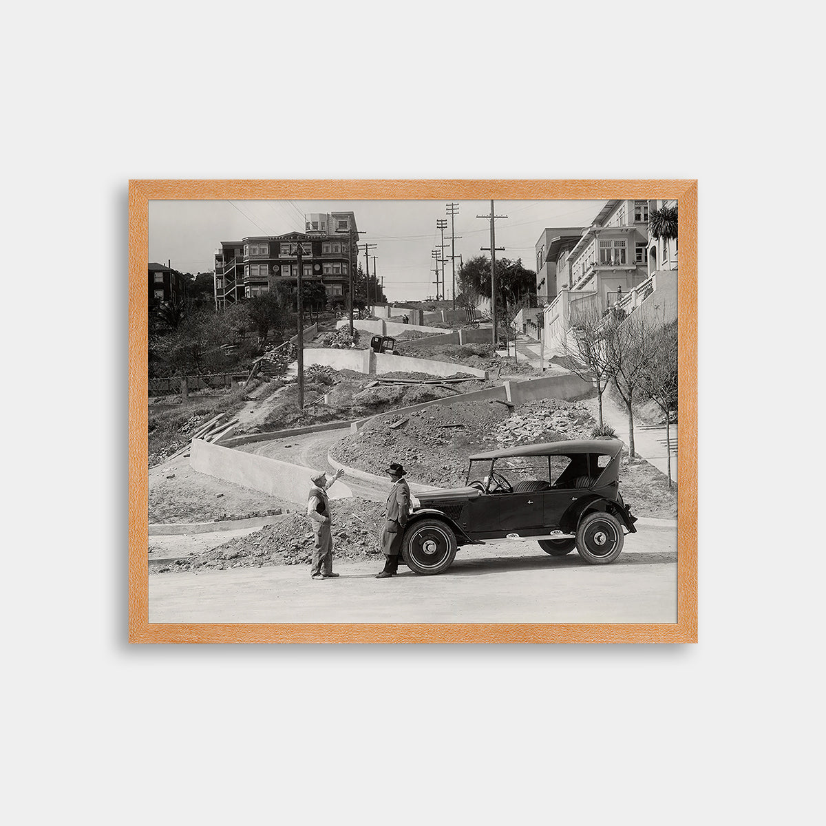 Lombard Street Under Construction, 1922