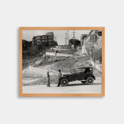 Lombard Street Under Construction, 1922