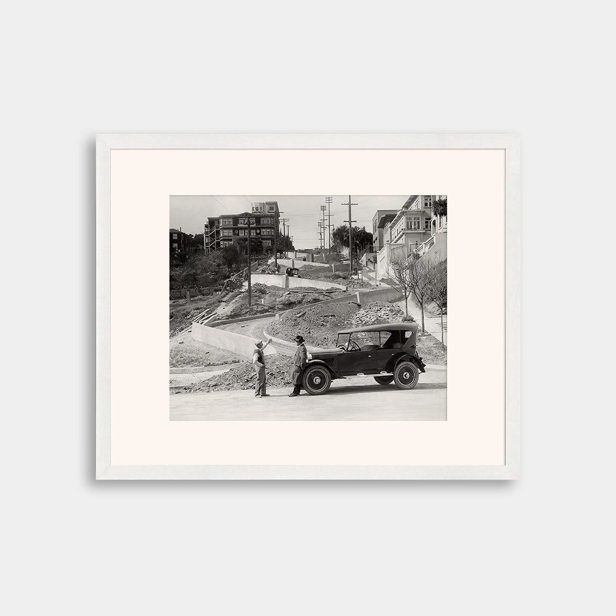 Lombard Street Under Construction, 1922