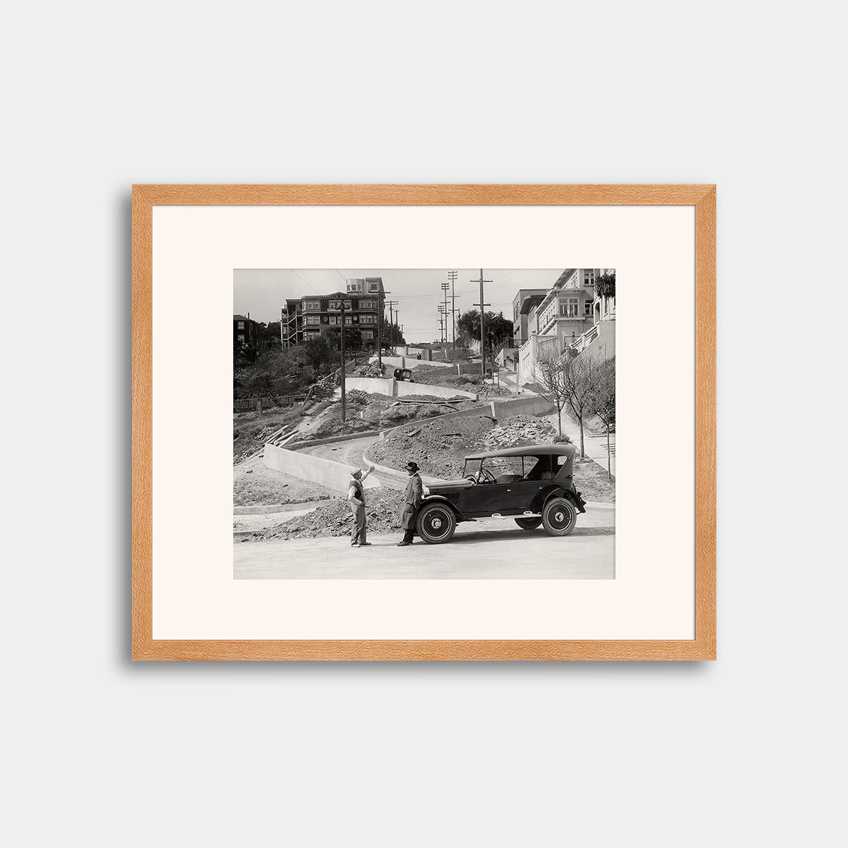 Lombard Street Under Construction, 1922