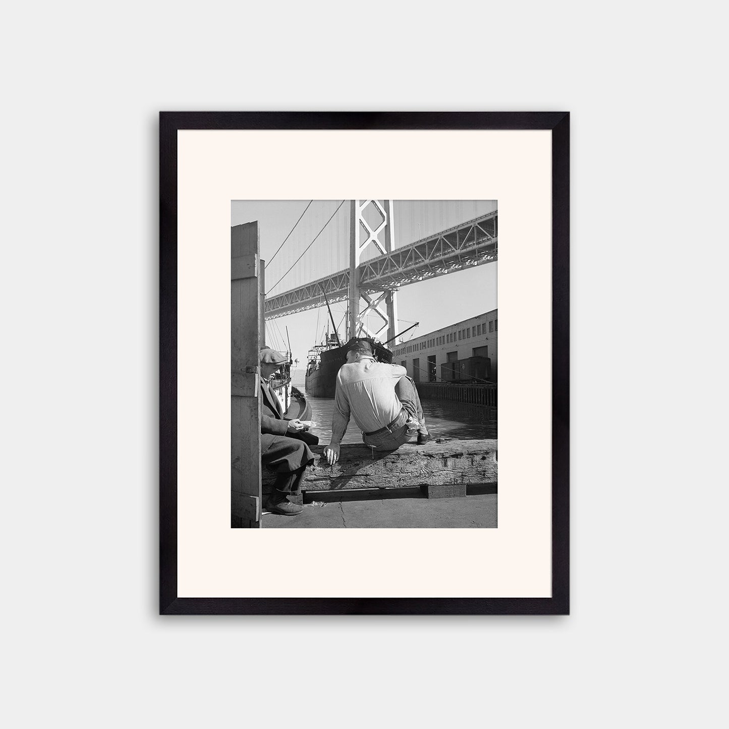 Longshoremen's Lunch Hour on the Waterfront, February 1937