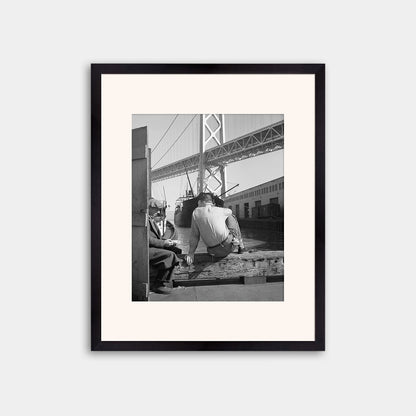 Longshoremen's Lunch Hour on the Waterfront, February 1937