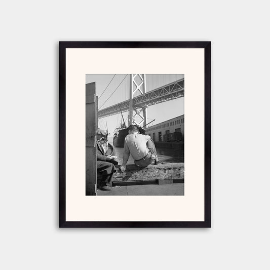 Longshoremen's Lunch Hour on the Waterfront, February 1937