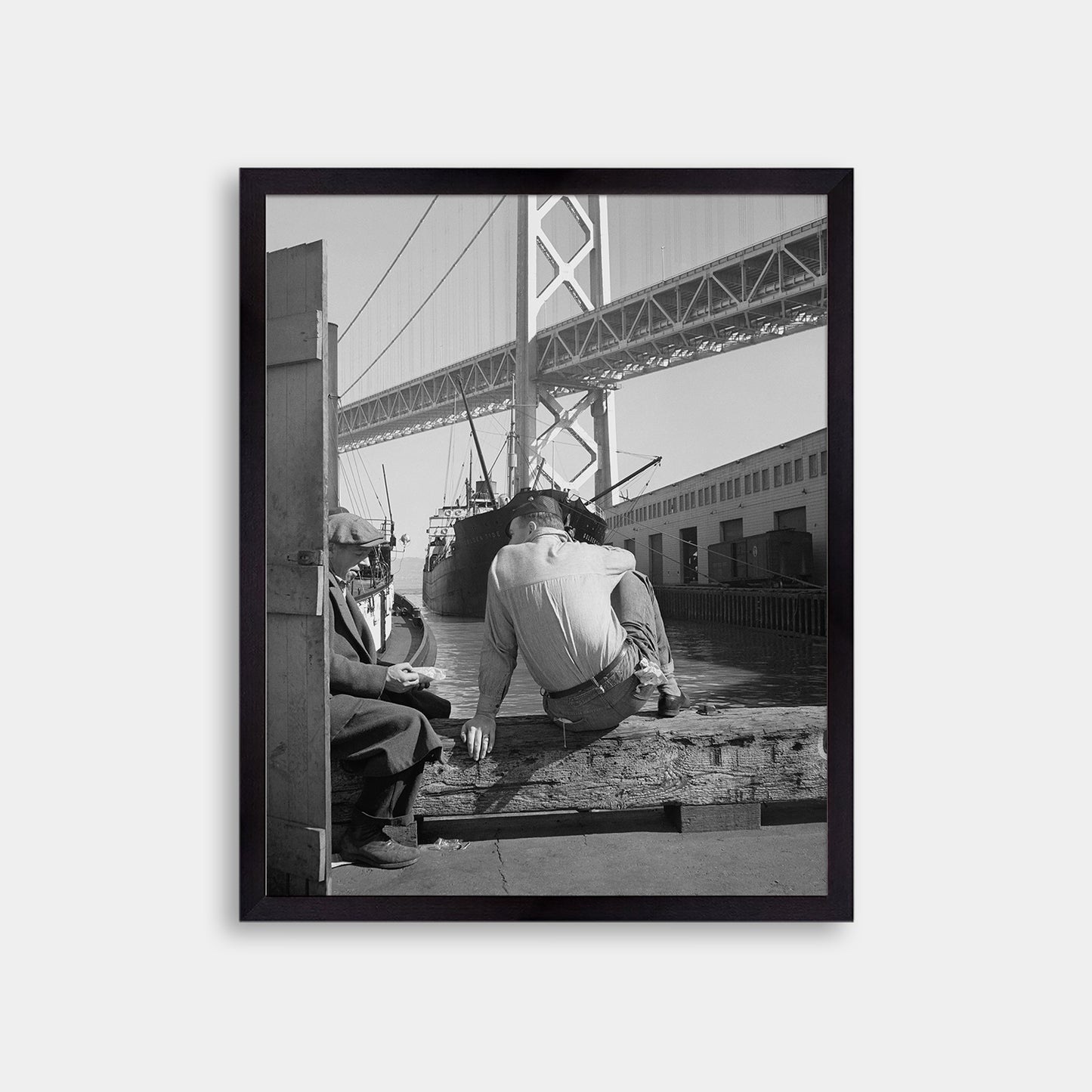 Longshoremen's Lunch Hour on the Waterfront, February 1937