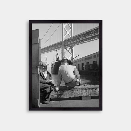 Longshoremen's Lunch Hour on the Waterfront, February 1937