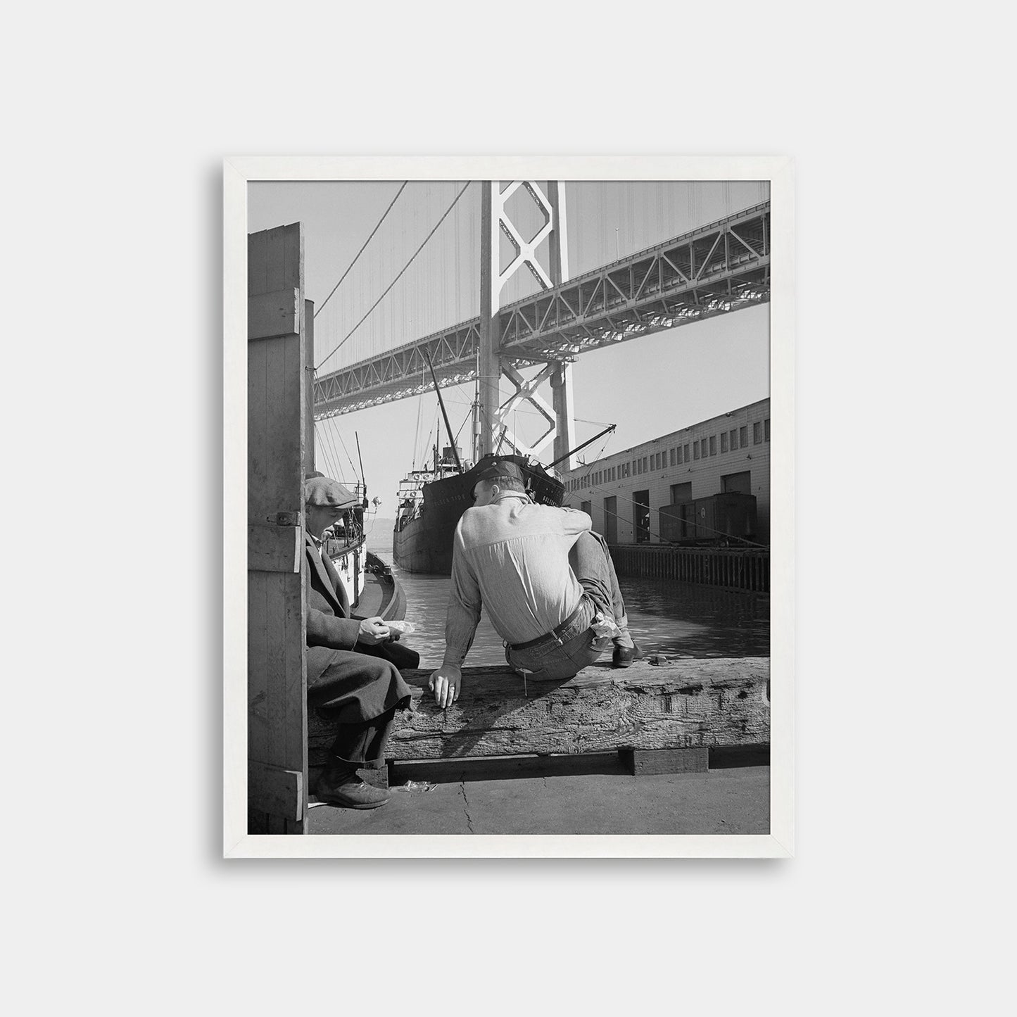 Longshoremen's Lunch Hour on the Waterfront, February 1937