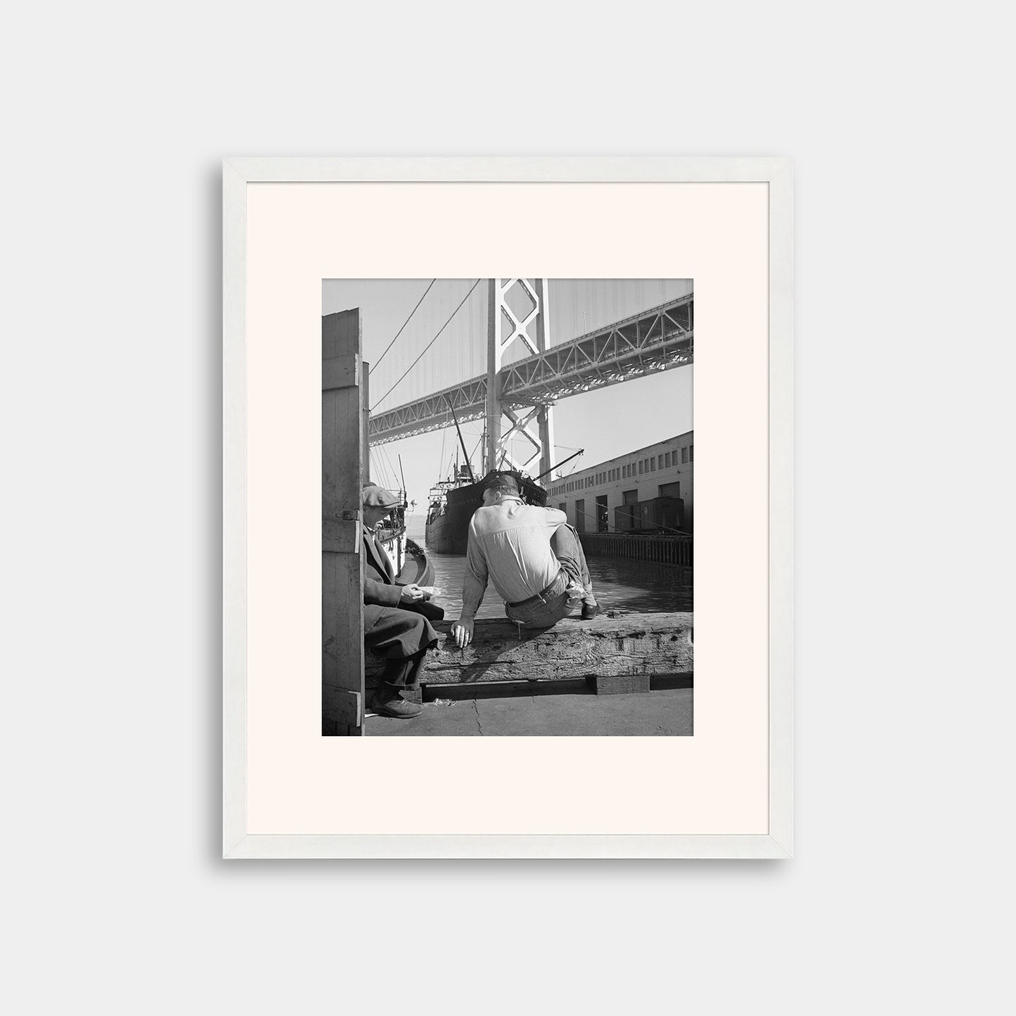 Longshoremen's Lunch Hour on the Waterfront, February 1937