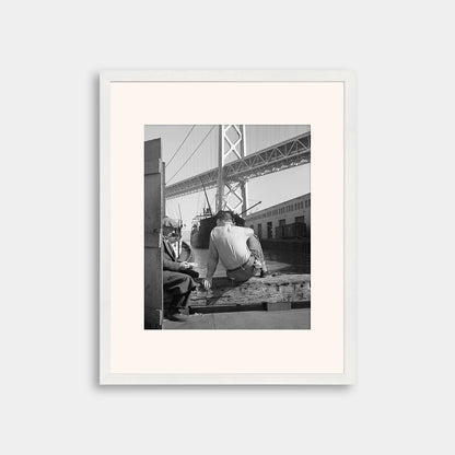 Longshoremen's Lunch Hour on the Waterfront, February 1937