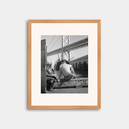 Longshoremen's Lunch Hour on the Waterfront, February 1937