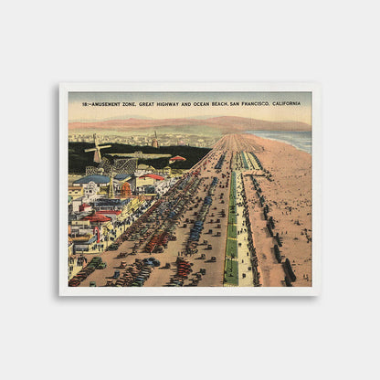 Ocean Beach, Great Highway, and Playland at the Beach, circa 1930s.