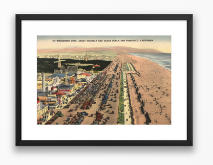 Ocean Beach, Great Highway, and Playland at the Beach, circa 1930s.