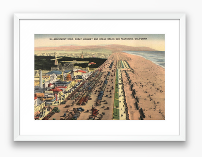 Ocean Beach, Great Highway, and Playland at the Beach, circa 1930s.